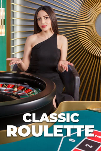 Classic Roulette live table tile with a dealer at the wheel